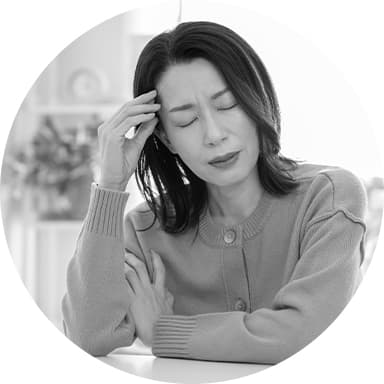 日常生活に影響を与える頭痛のイメージ