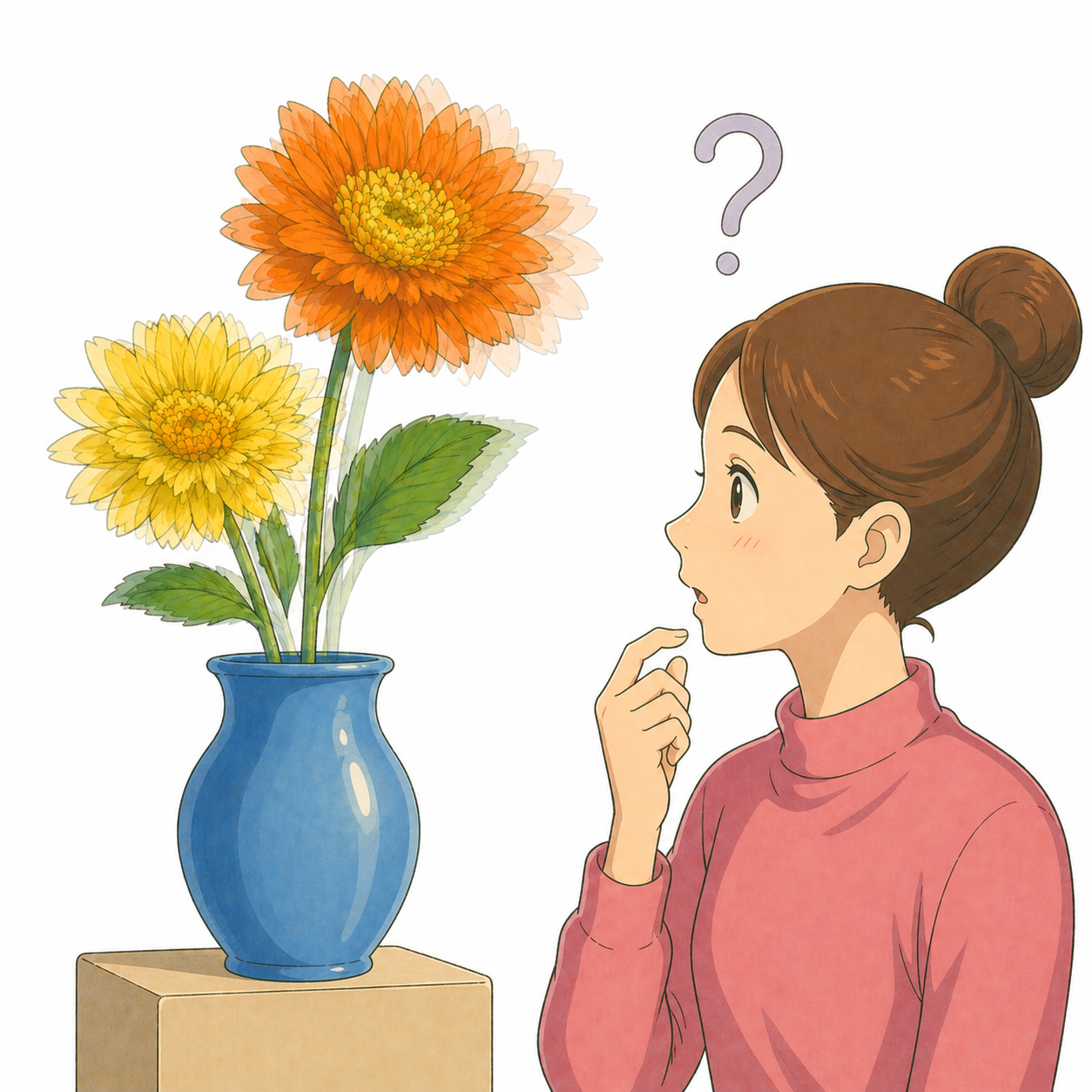 ものが二重に見える複視のイメージ