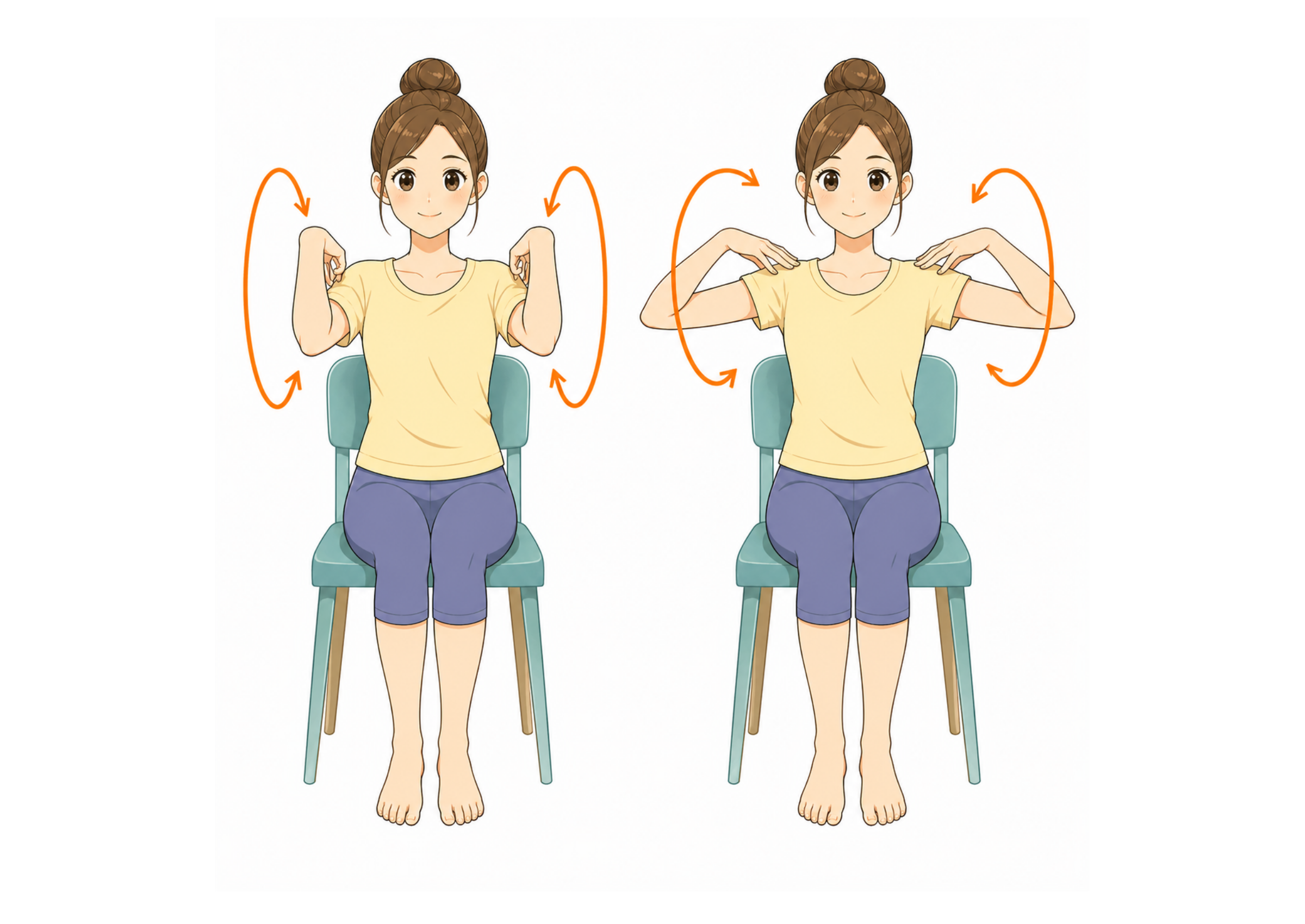 肩こりを改善する肩回し運動